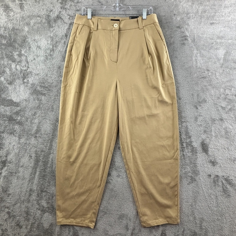 Frank and Oak Amelia‎ Balloon Pants Vintage Fit Womens 12 High Rise Tapered Tan